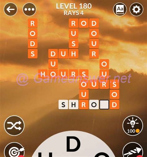 Wordscapes Level 180 Answers [ + Bonus Words ] .